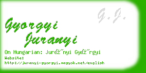 gyorgyi juranyi business card